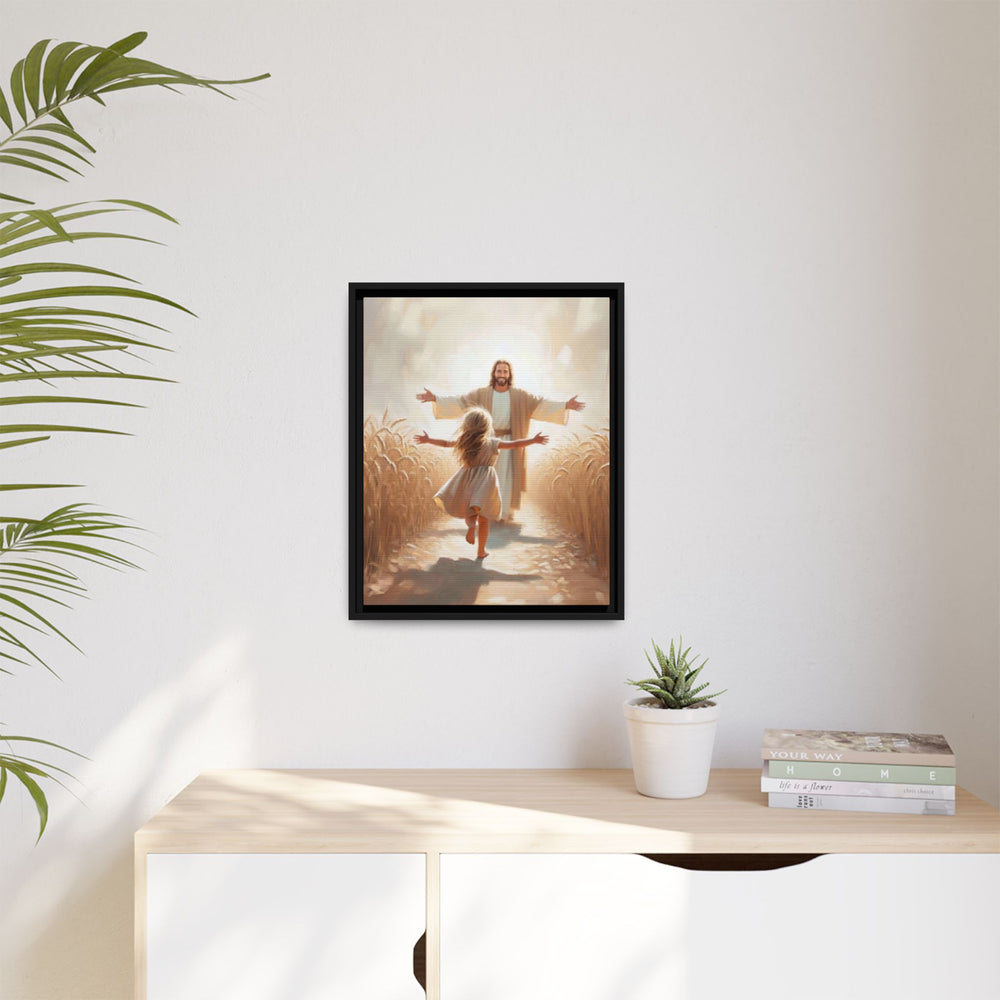 With Open Arms – Framed Canvas