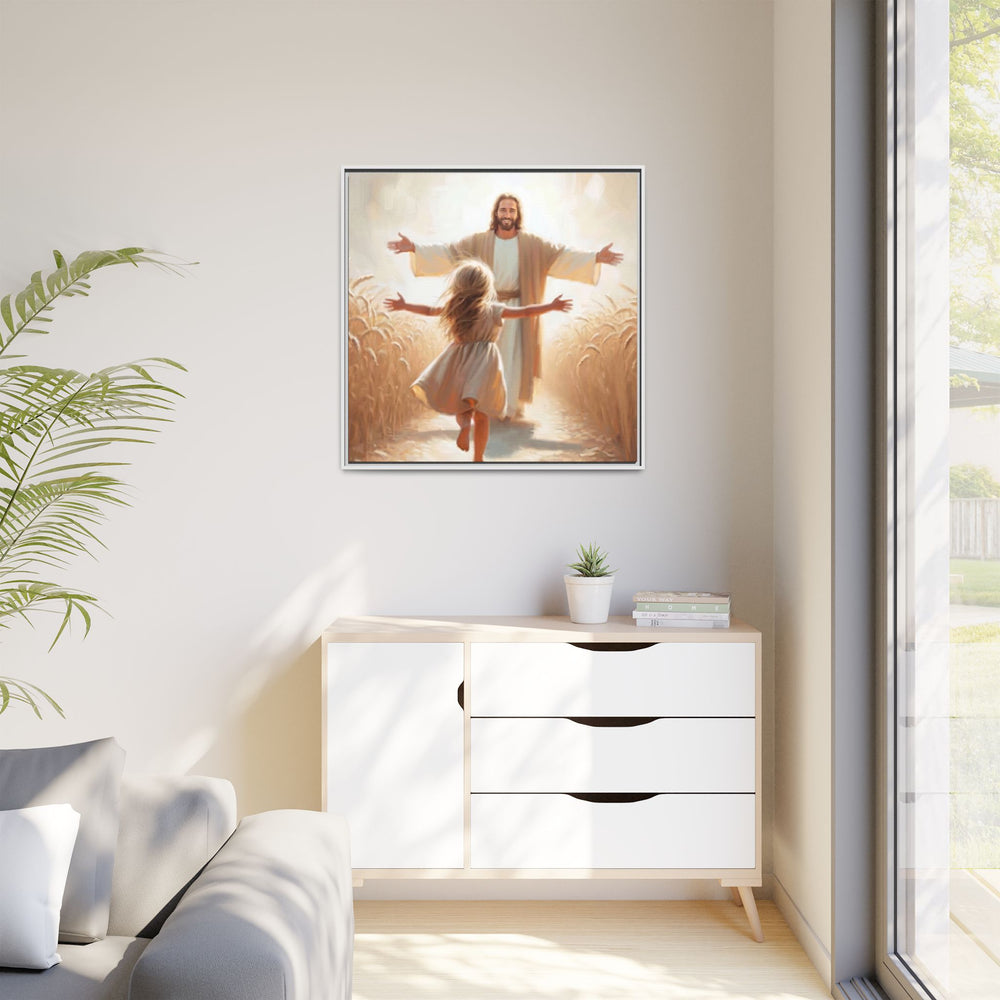 With Open Arms – Framed Canvas