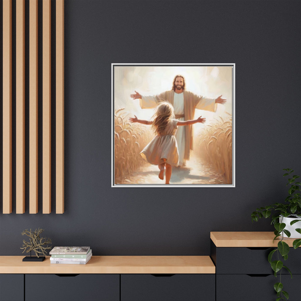 With Open Arms – Framed Canvas