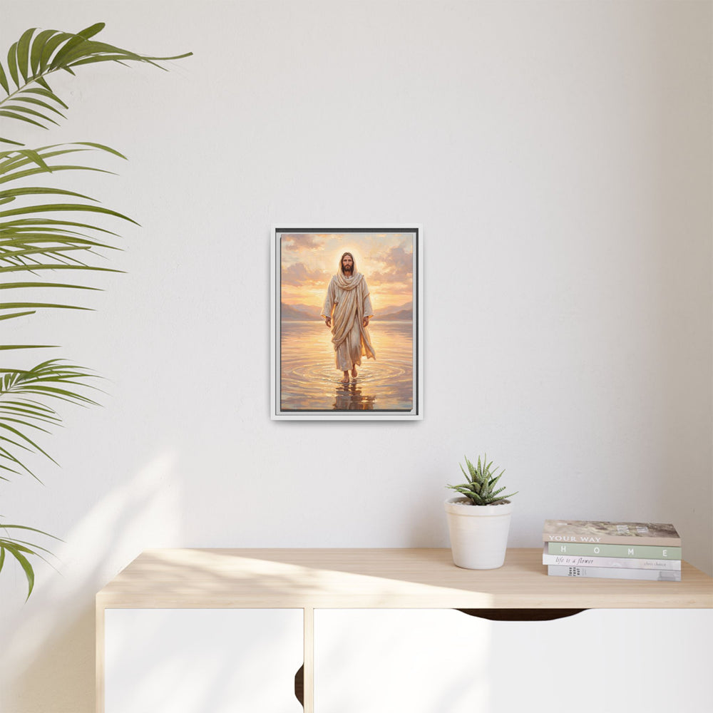 By the Shore at Dawn – Framed Canvas