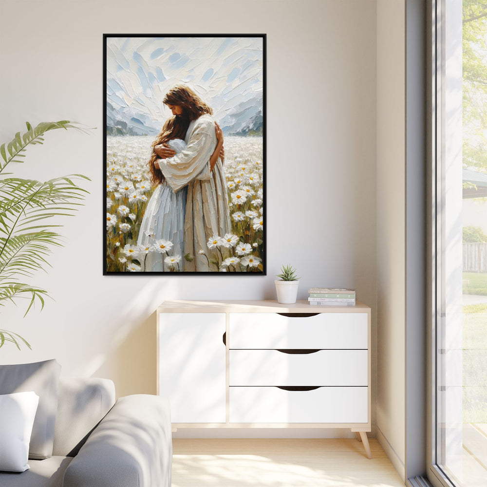 Held by Jesus – Framed Canvas
