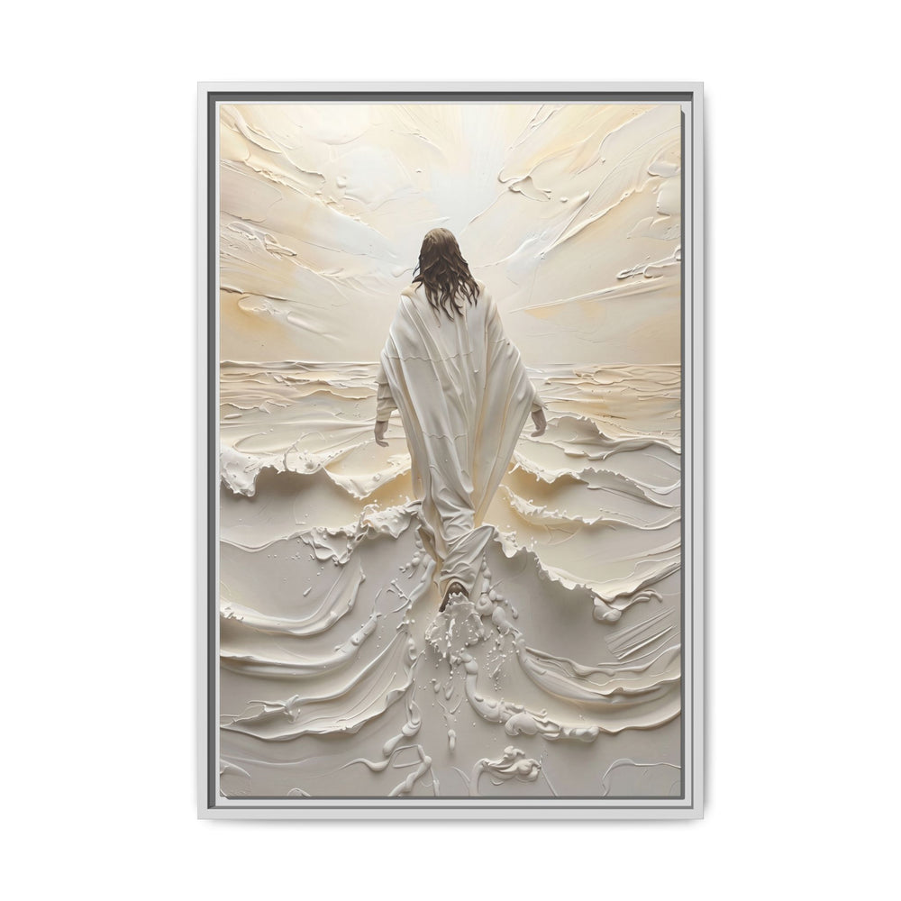 Christ Upon the Waves – Framed Canvas