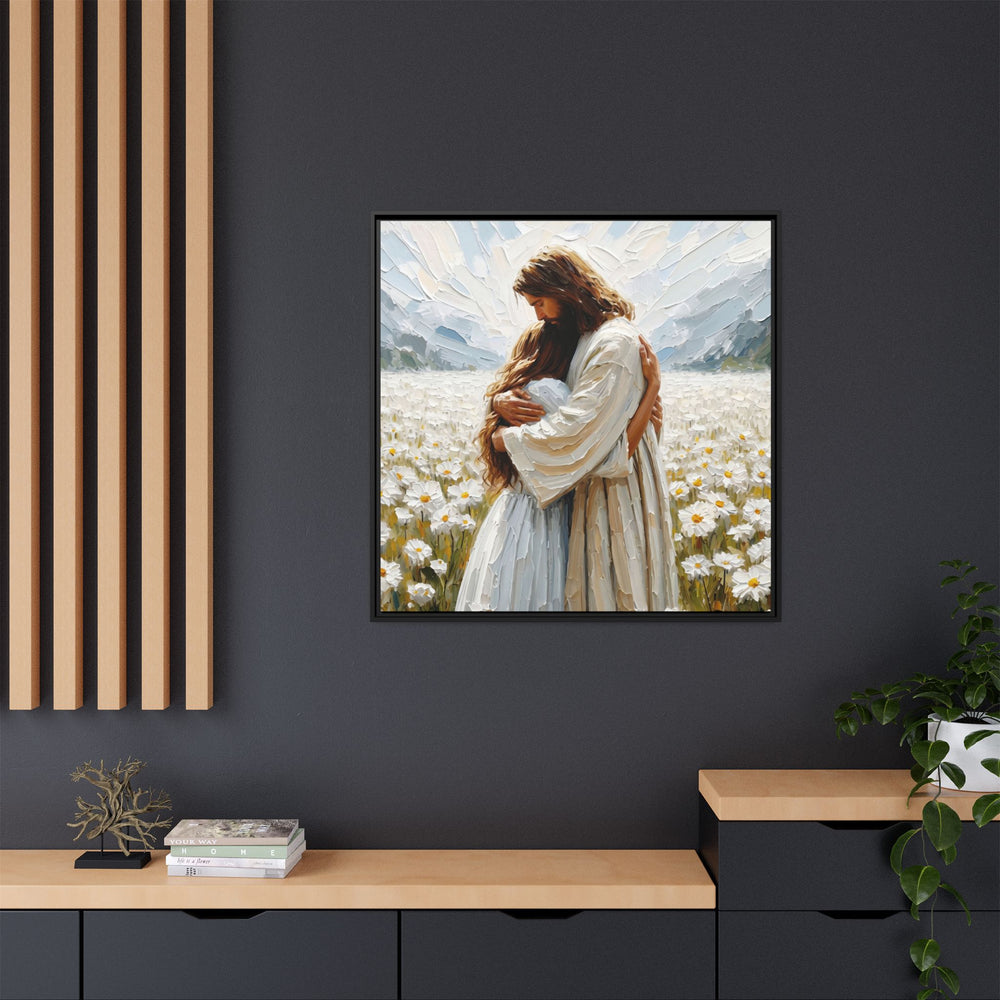Held by Jesus – Framed Canvas