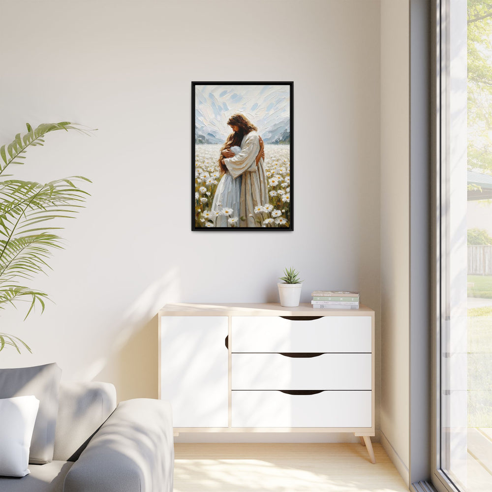 Held by Jesus – Framed Canvas