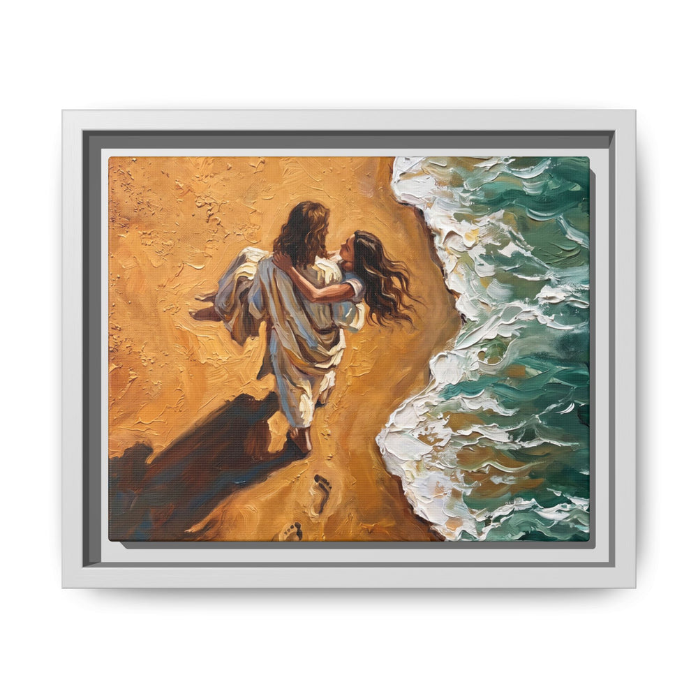 Carried in His Arms – Framed Canvas