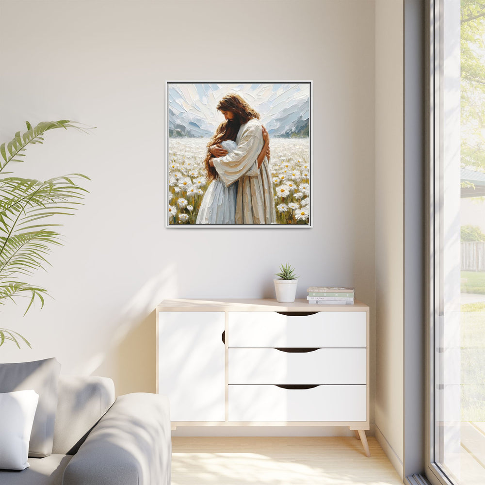 Held by Jesus – Framed Canvas