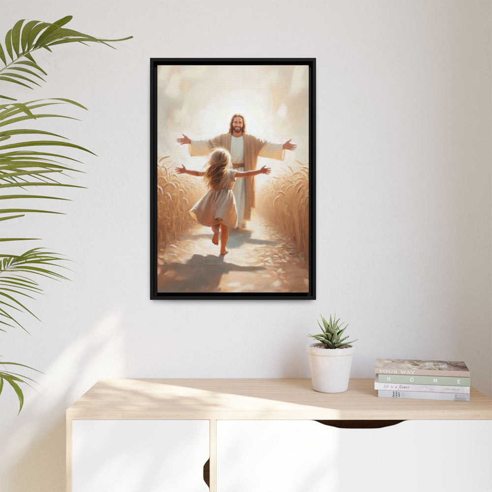 With Open Arms – Framed Canvas