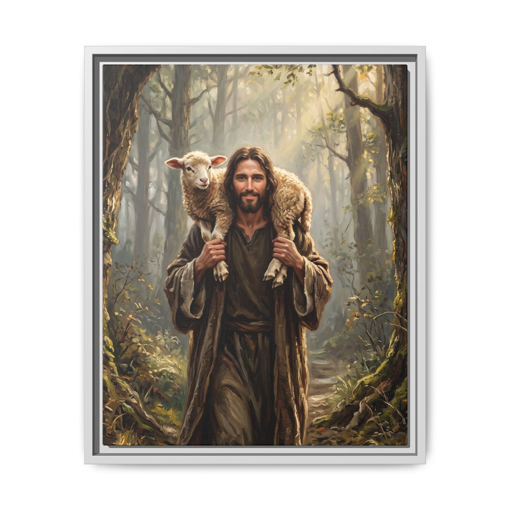 Jesus and the Child – Framed Canvas