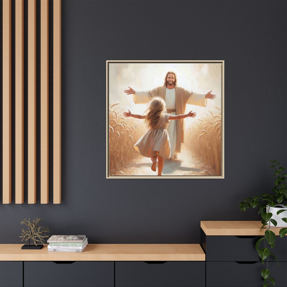 With Open Arms – Framed Canvas