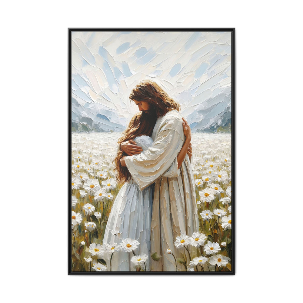 Held by Jesus – Framed Canvas