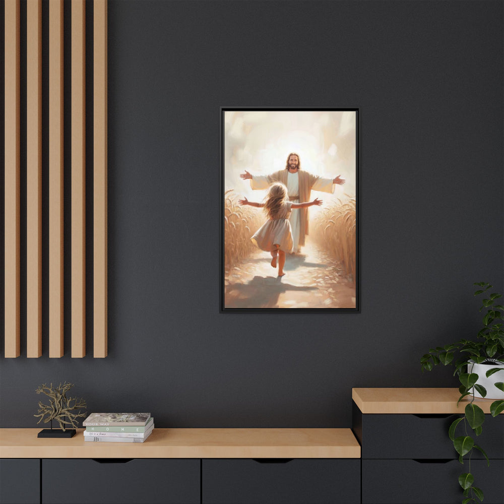 With Open Arms – Framed Canvas