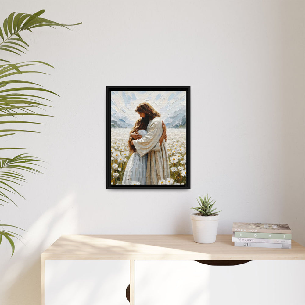 Held by Jesus – Framed Canvas