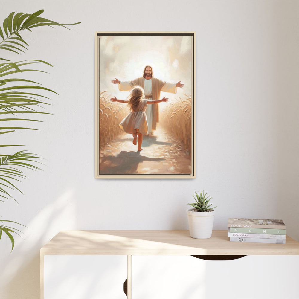 With Open Arms – Framed Canvas