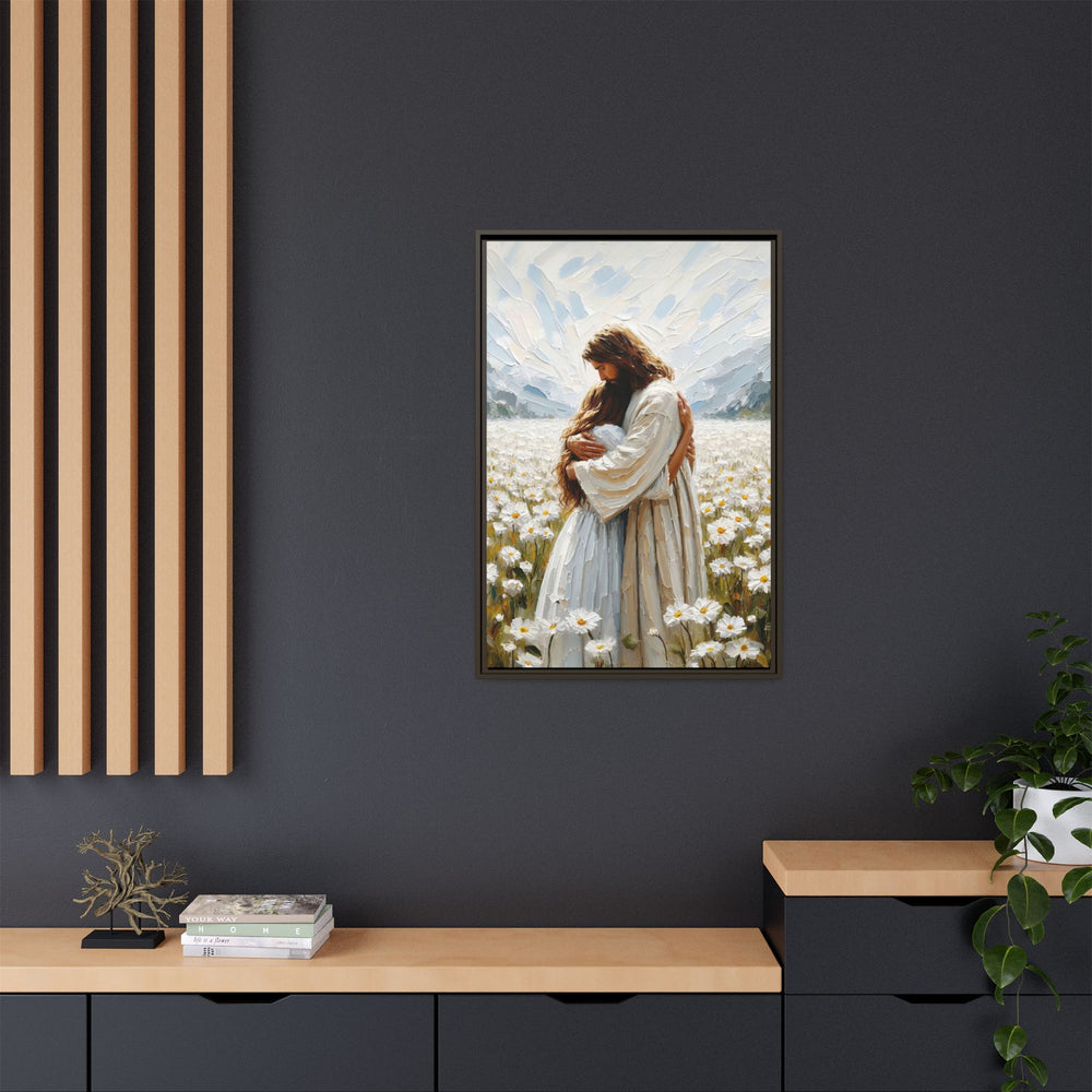 Held by Jesus – Framed Canvas