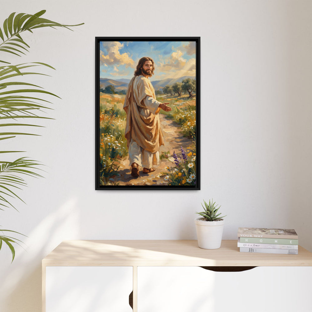 Running to Jesus – Framed Canvas
