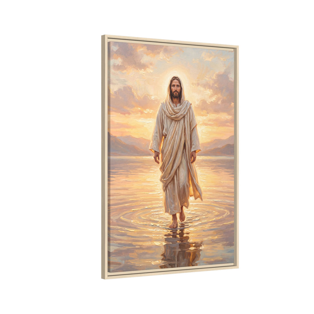 By the Shore at Dawn – Framed Canvas