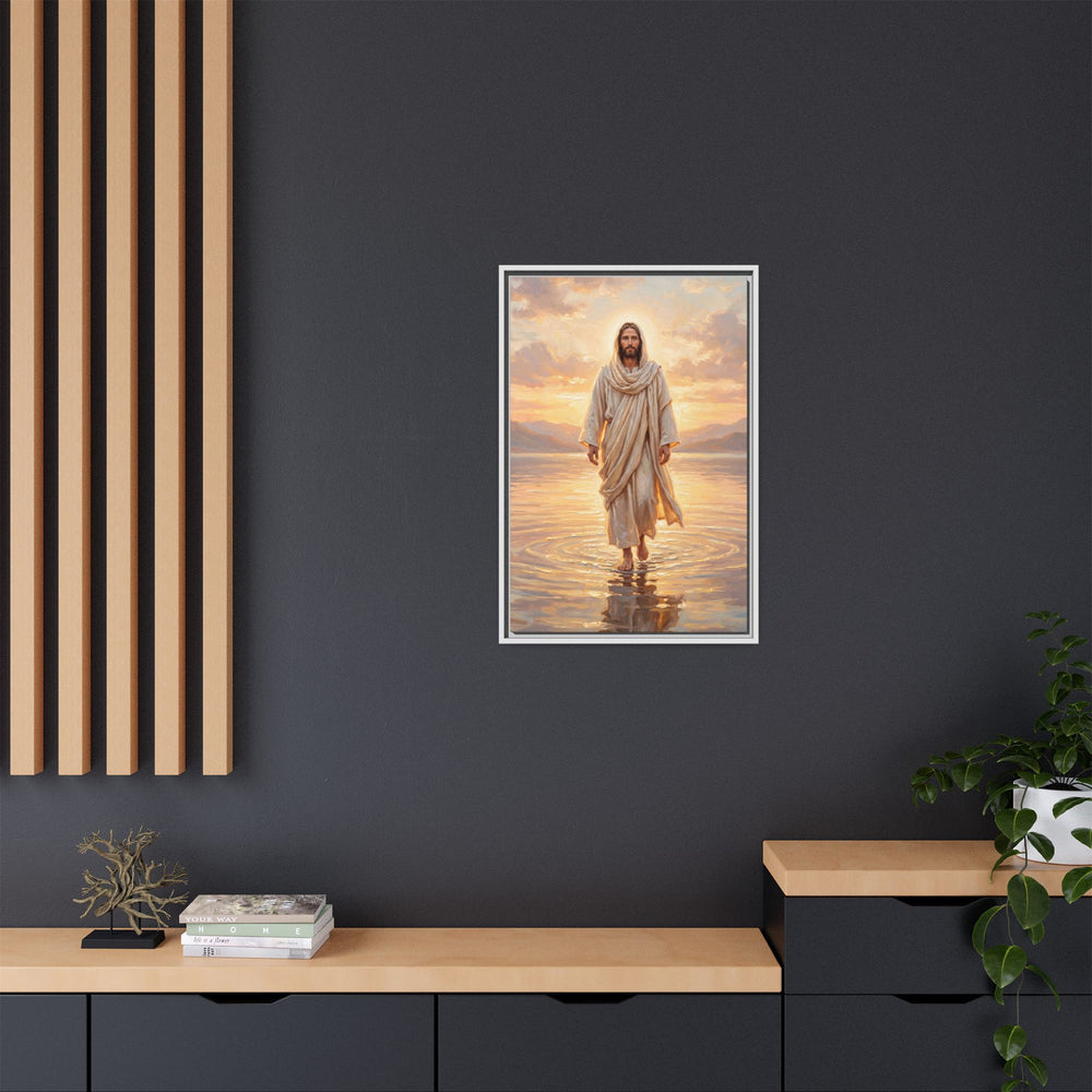 By the Shore at Dawn – Framed Canvas
