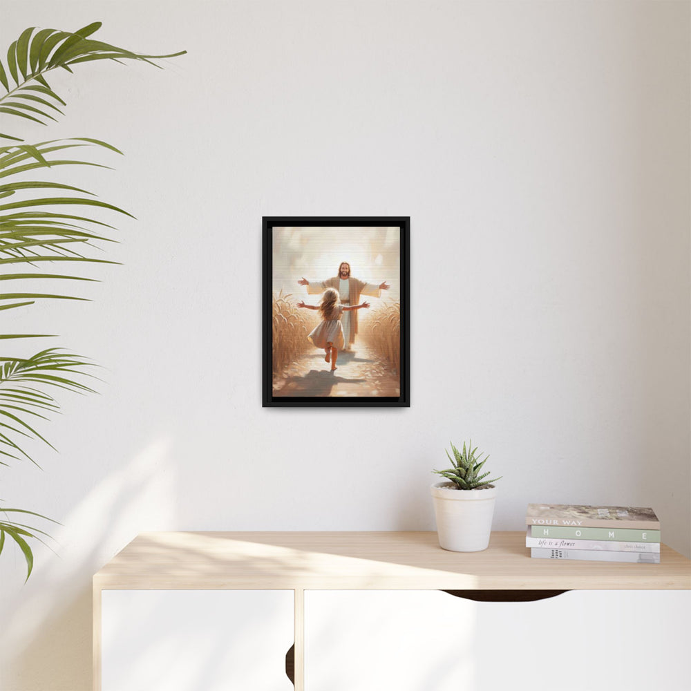 With Open Arms – Framed Canvas