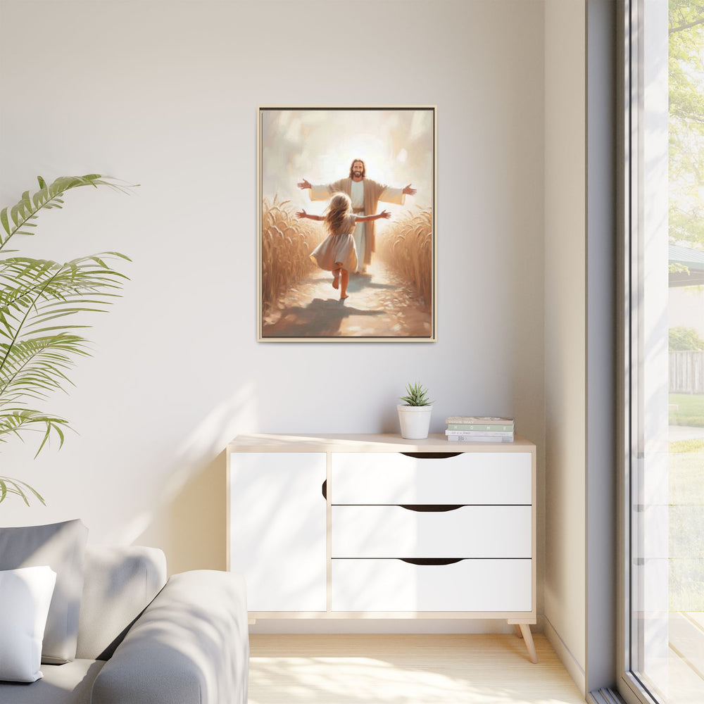 With Open Arms – Framed Canvas