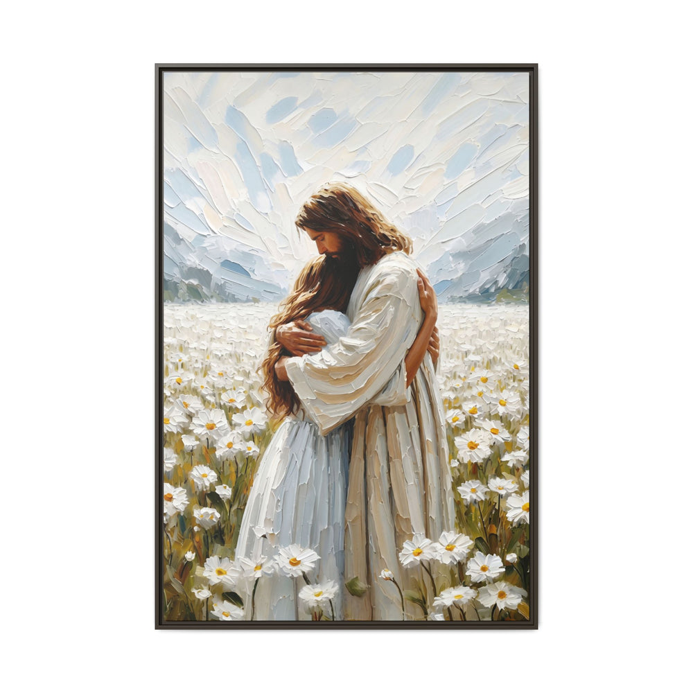 Held by Jesus – Framed Canvas