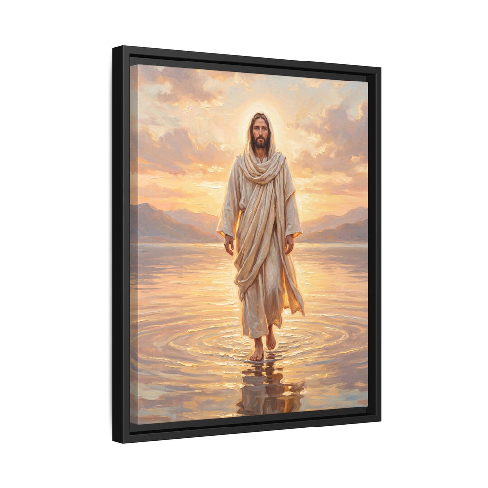 By the Shore at Dawn – Framed Canvas