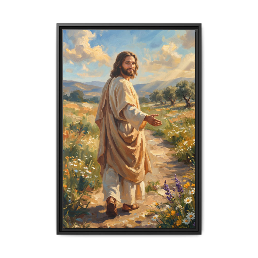 Running to Jesus – Framed Canvas