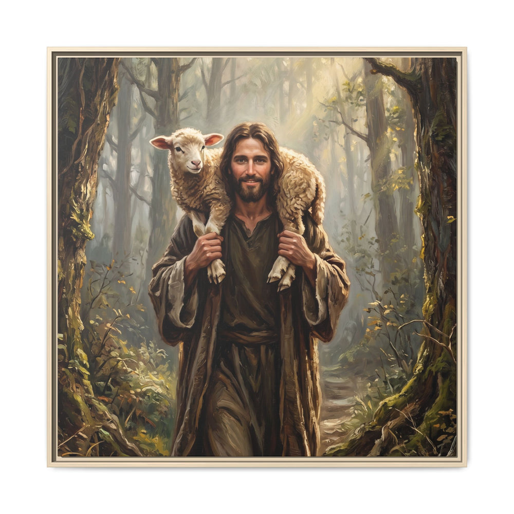 Jesus and the Child – Framed Canvas