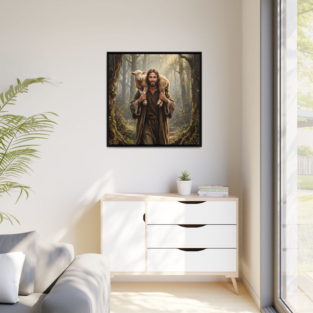Jesus and the Child – Framed Canvas