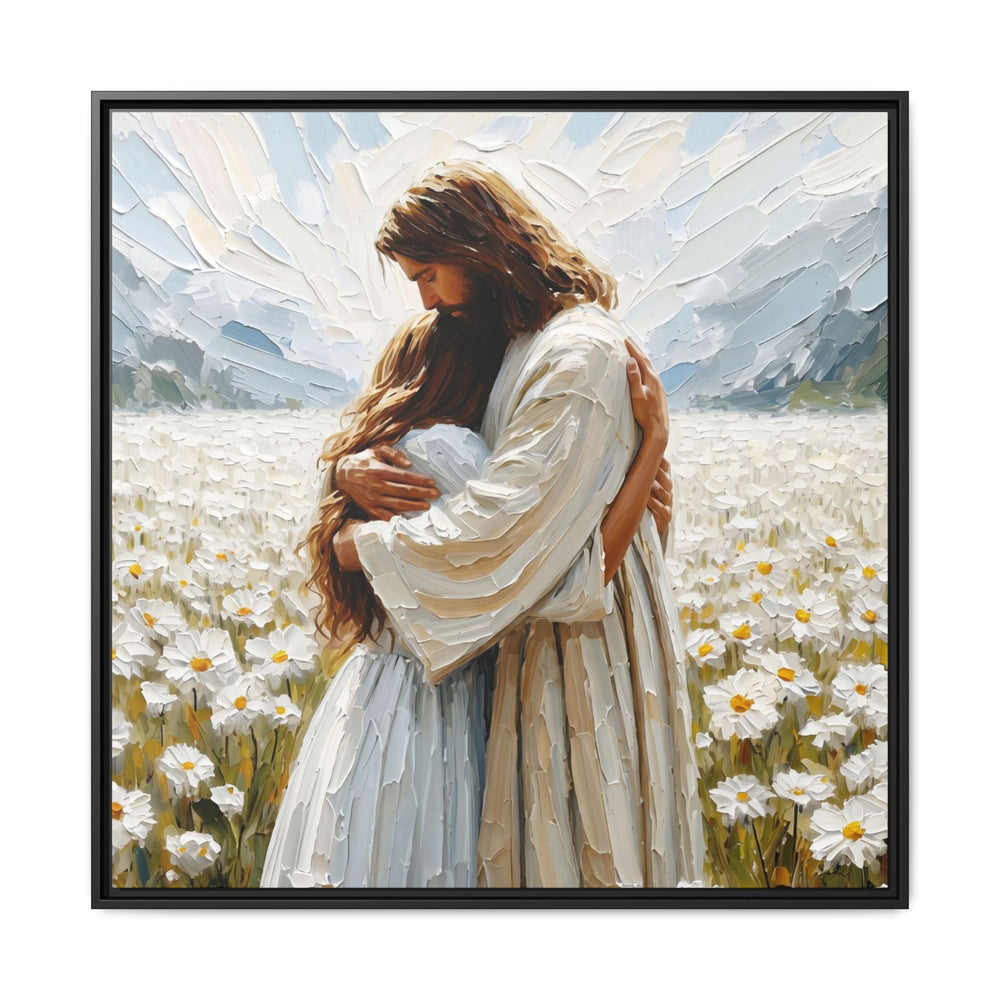 Held by Jesus – Framed Canvas