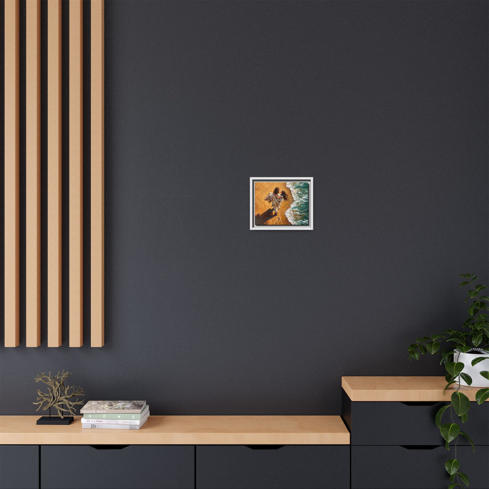 Carried in His Arms – Framed Canvas