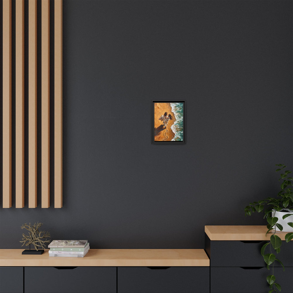 Carried in His Arms – Framed Canvas