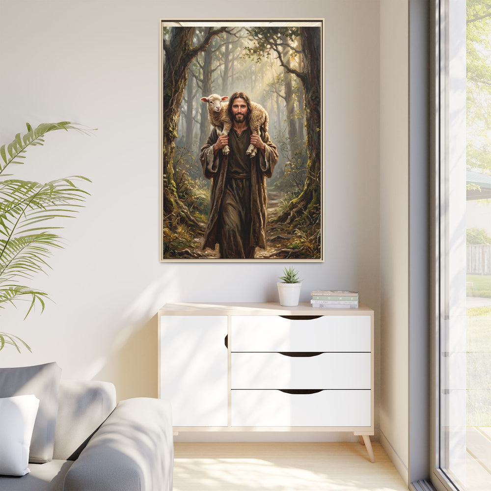 Jesus and the Child – Framed Canvas