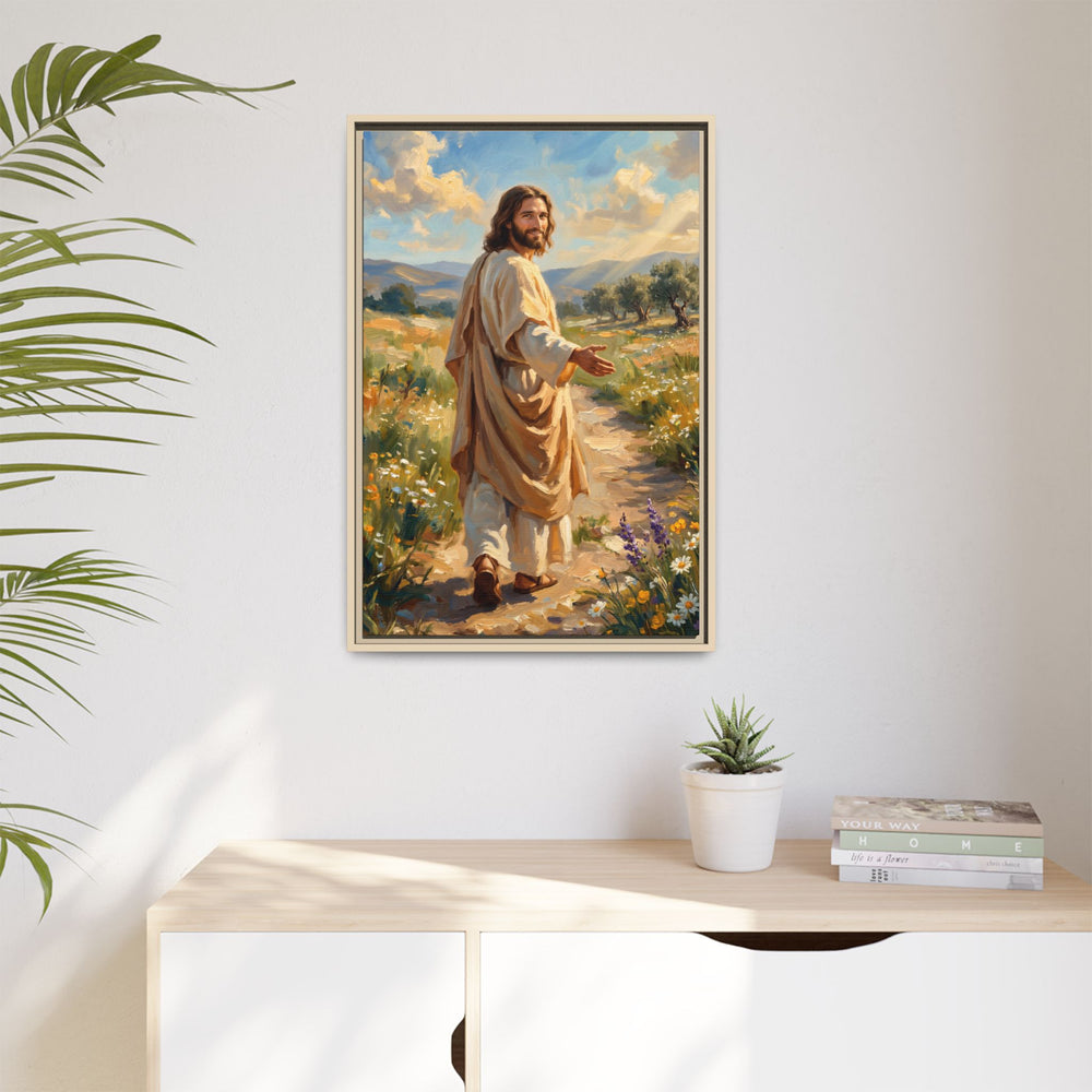 Running to Jesus – Framed Canvas