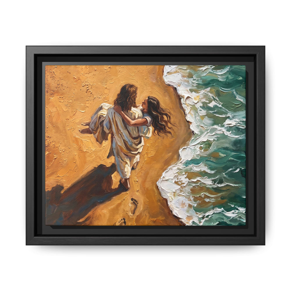 Carried in His Arms – Framed Canvas
