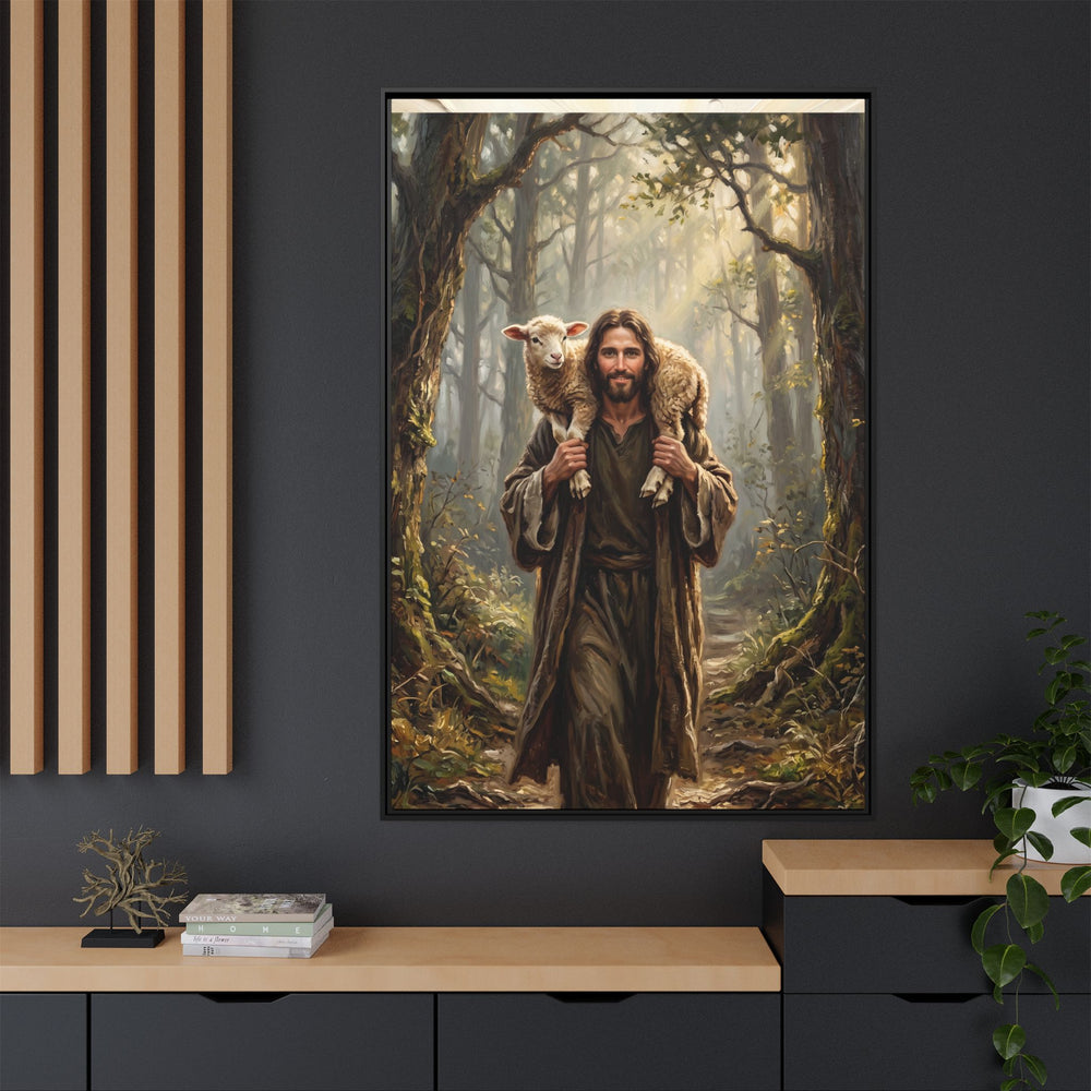 Jesus and the Child – Framed Canvas