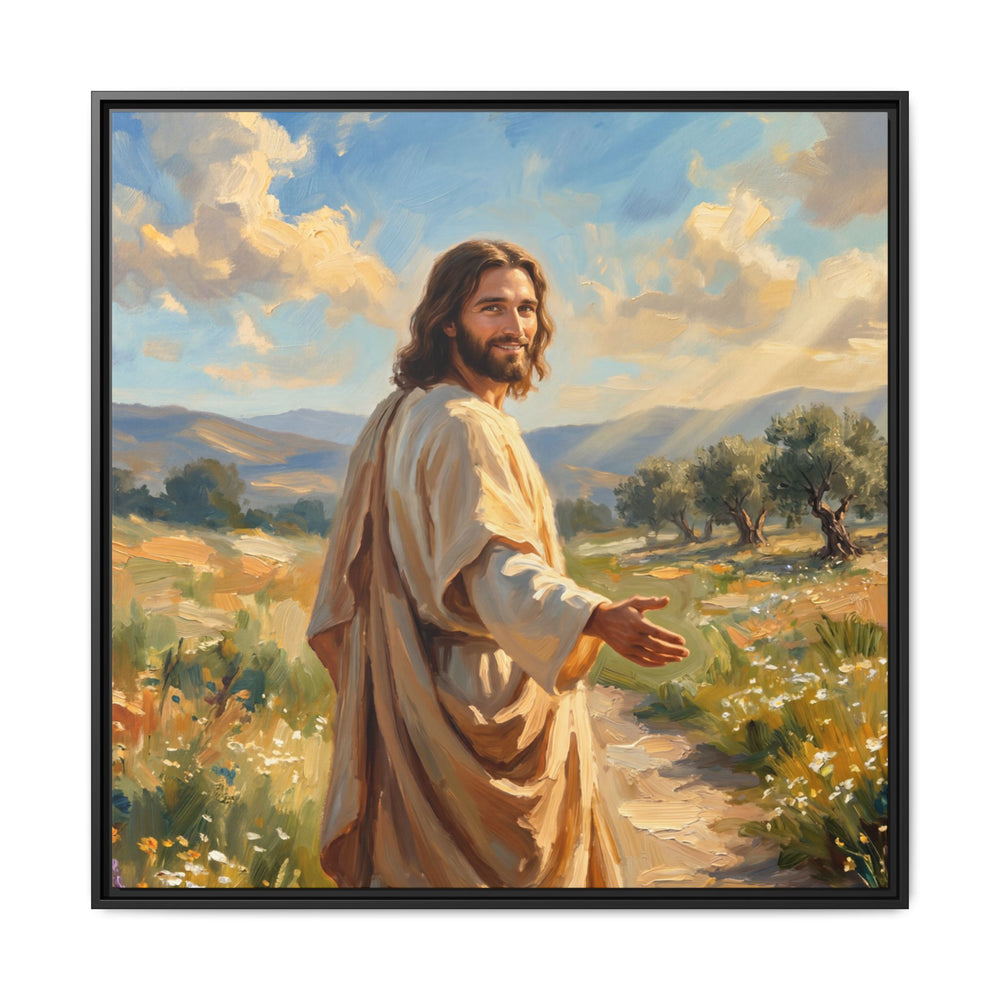 Running to Jesus – Framed Canvas