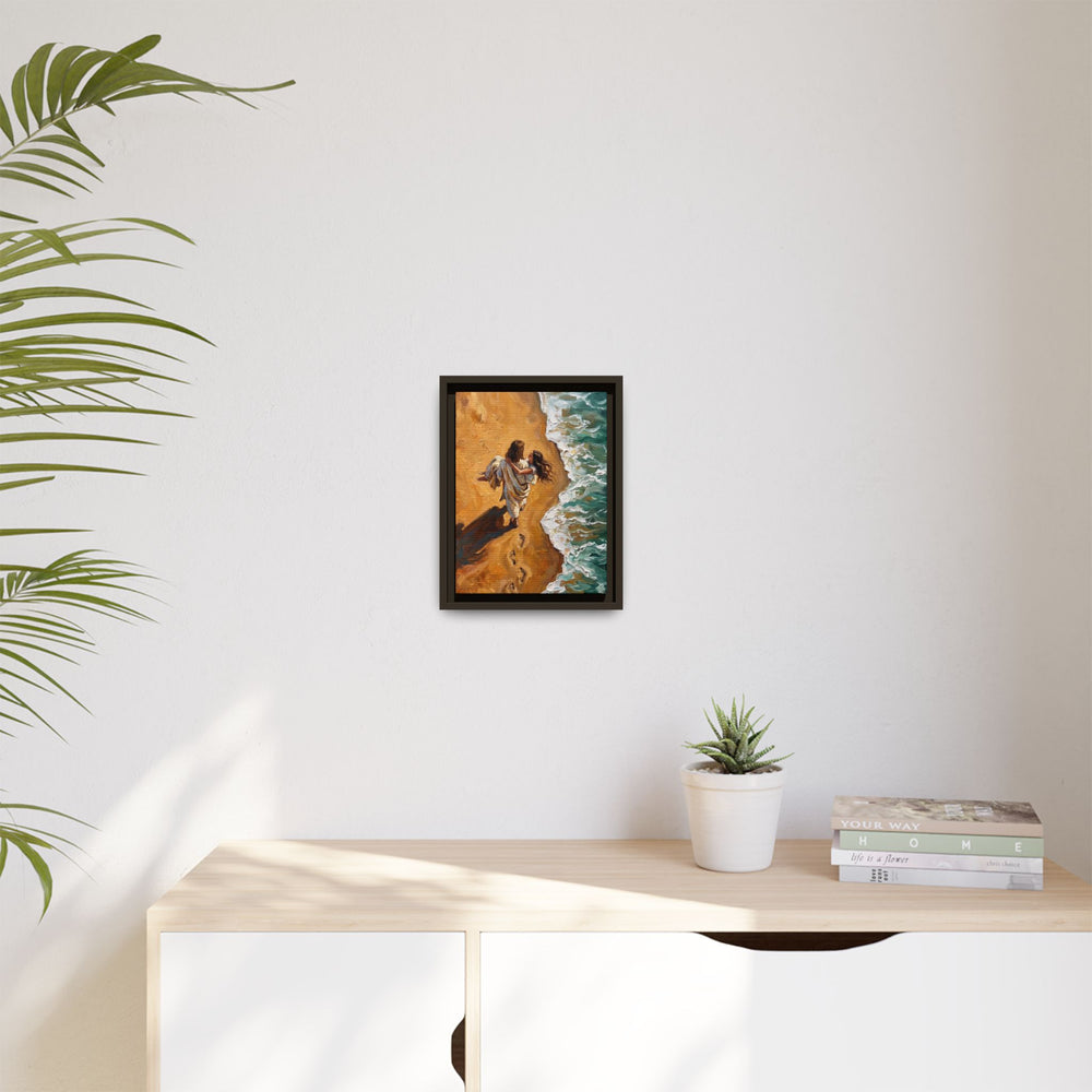 Carried in His Arms – Framed Canvas