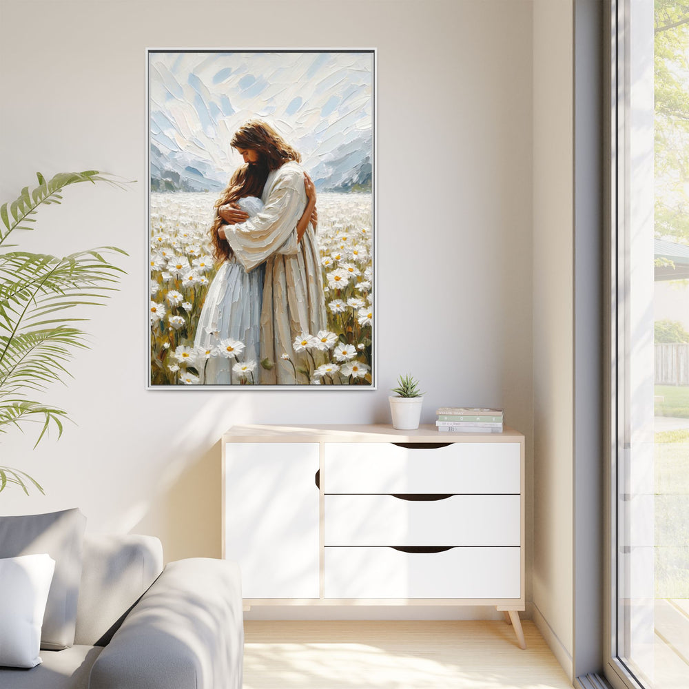 Held by Jesus – Framed Canvas