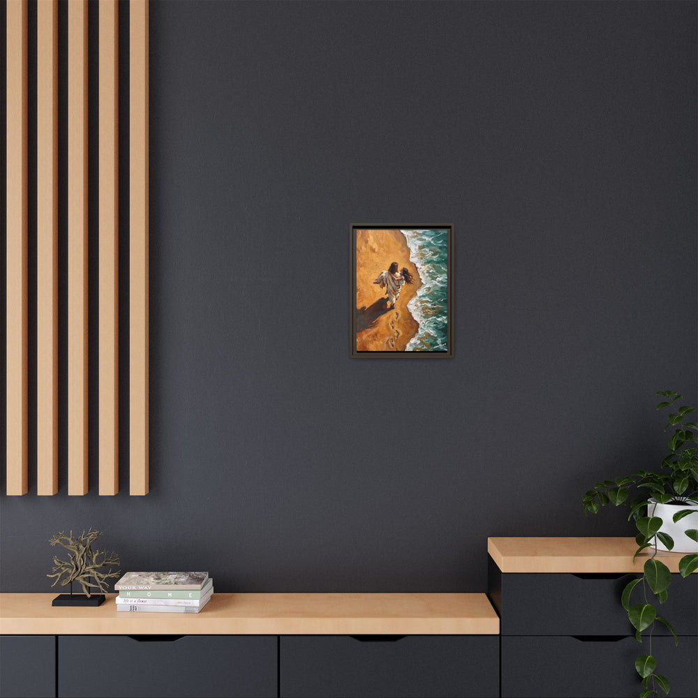 Carried in His Arms – Framed Canvas