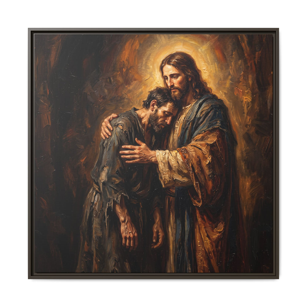 The Embrace of Christ – Framed Canvas