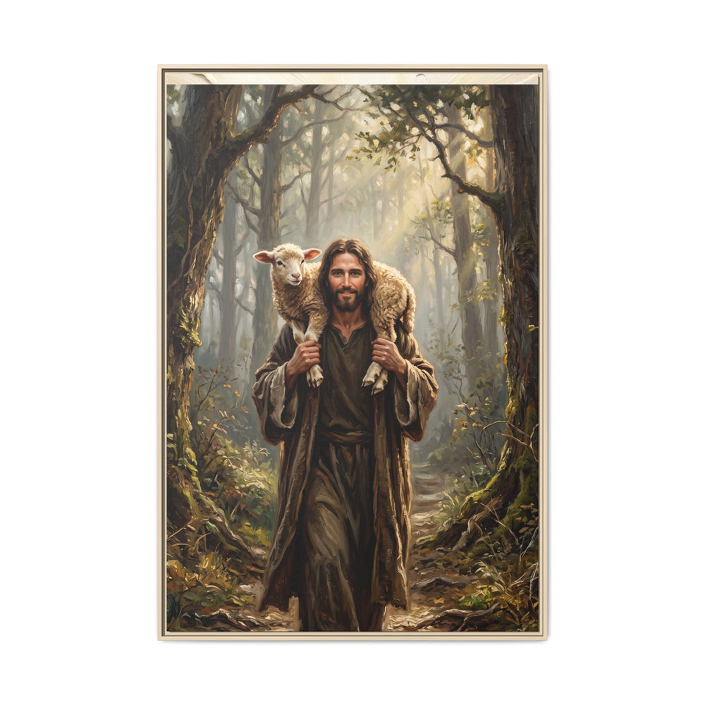 Jesus and the Child – Framed Canvas