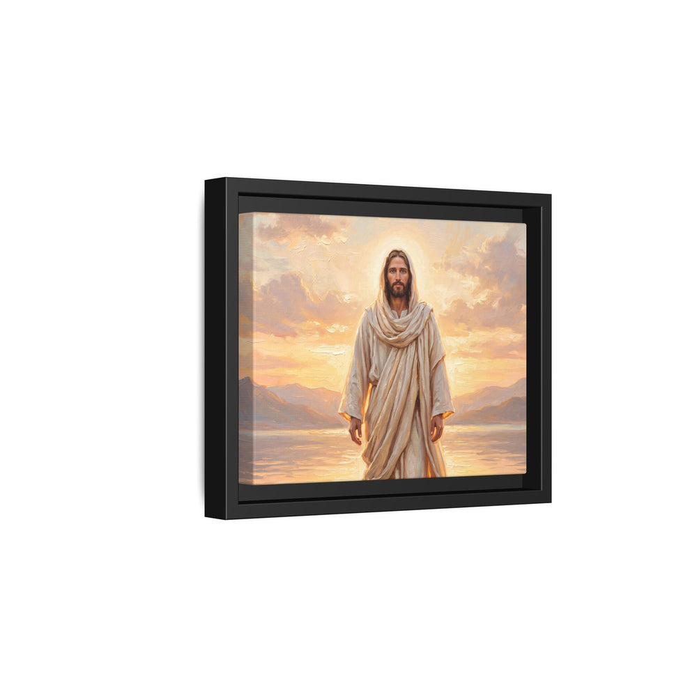 By the Shore at Dawn – Framed Canvas