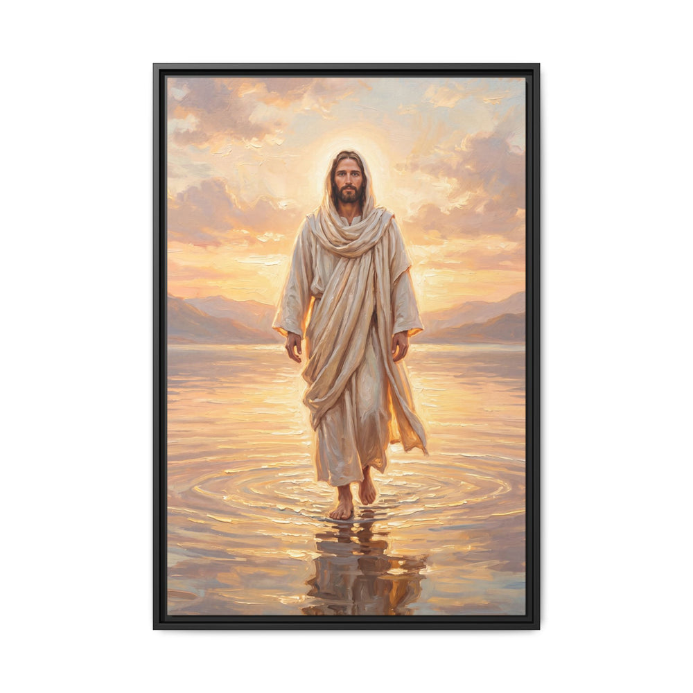 By the Shore at Dawn – Framed Canvas