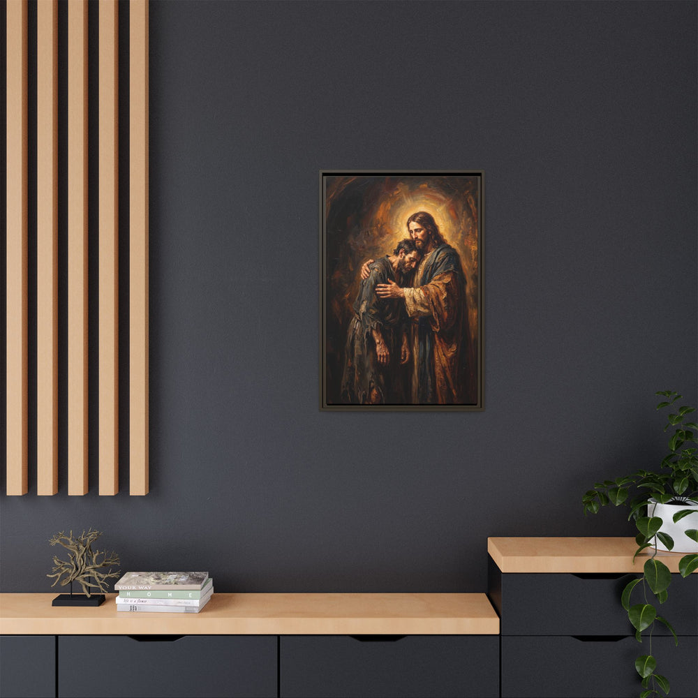 The Embrace of Christ – Framed Canvas