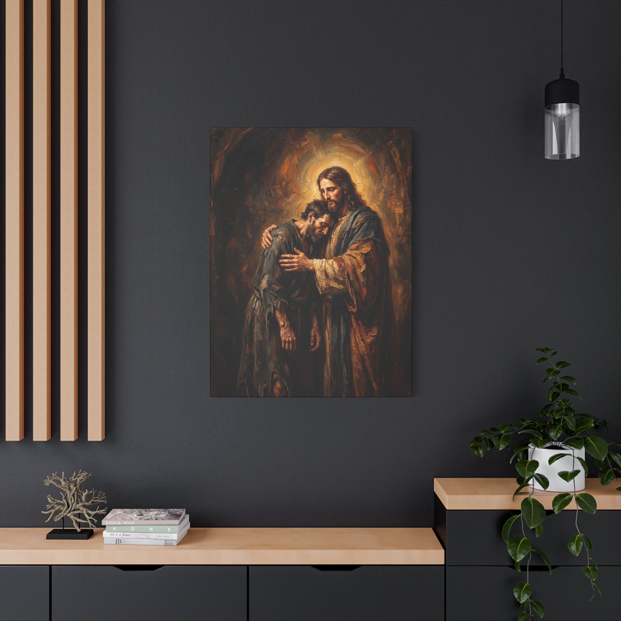 Die Umarmung Christi – Leinwand