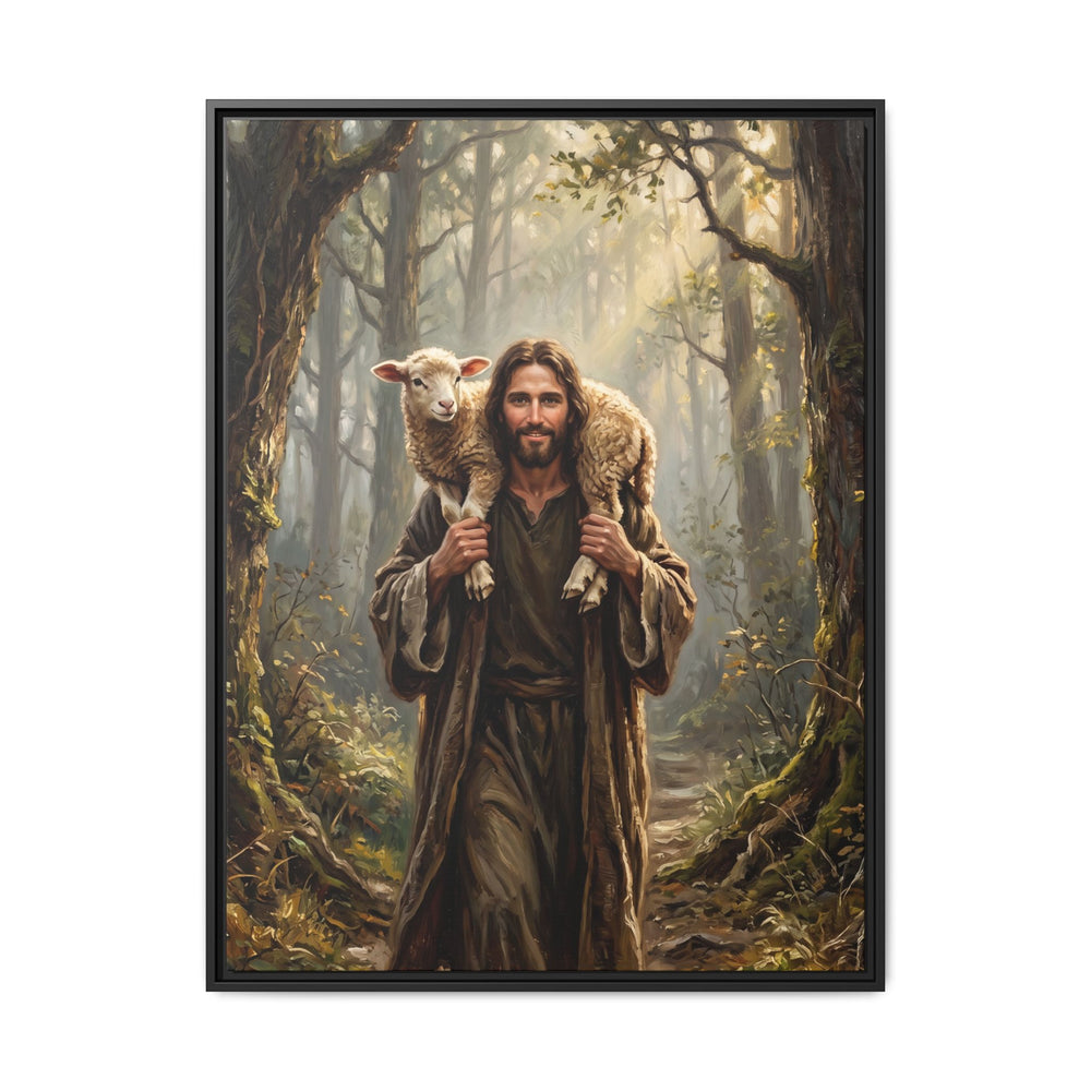 Jesus and the Child – Framed Canvas