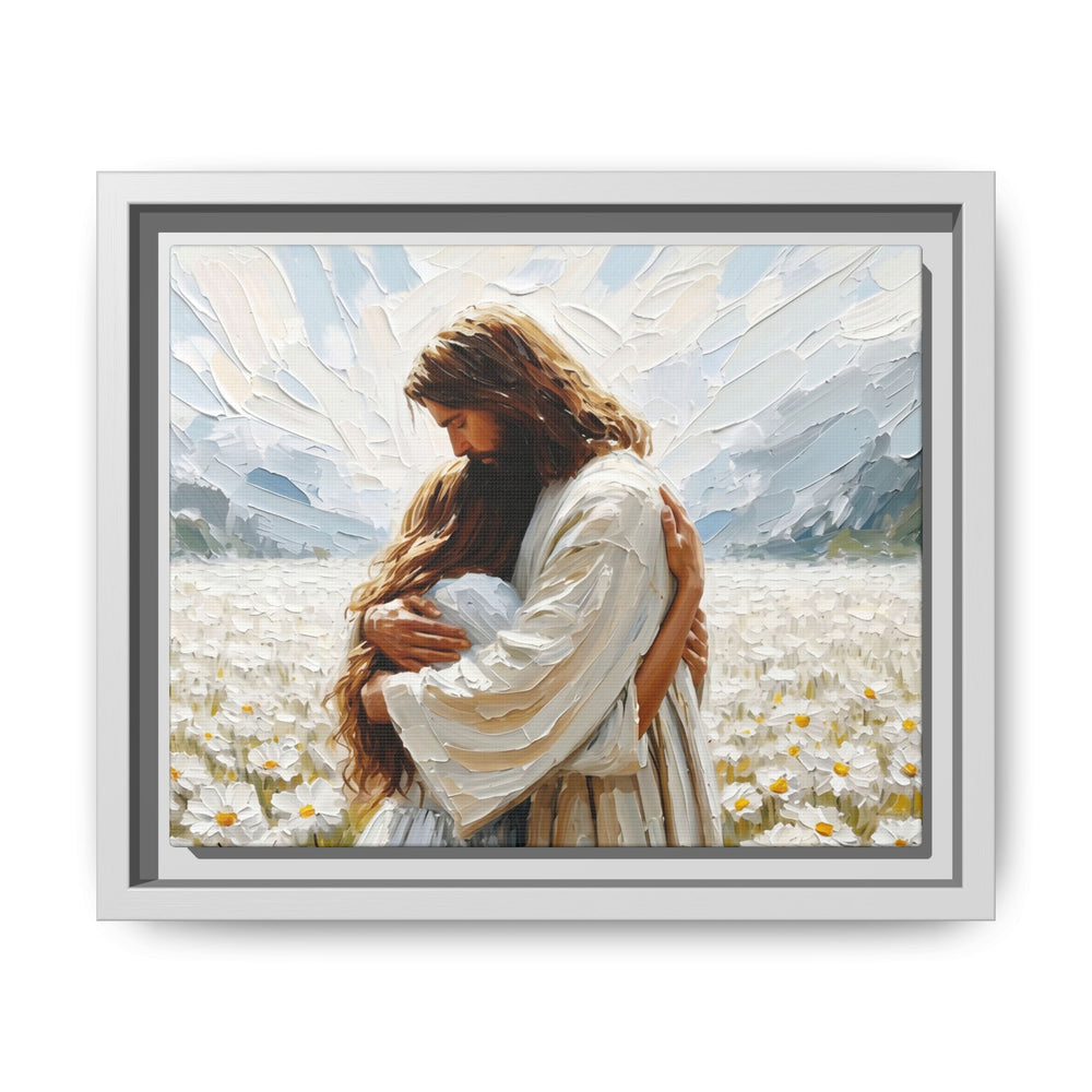 Held by Jesus – Framed Canvas