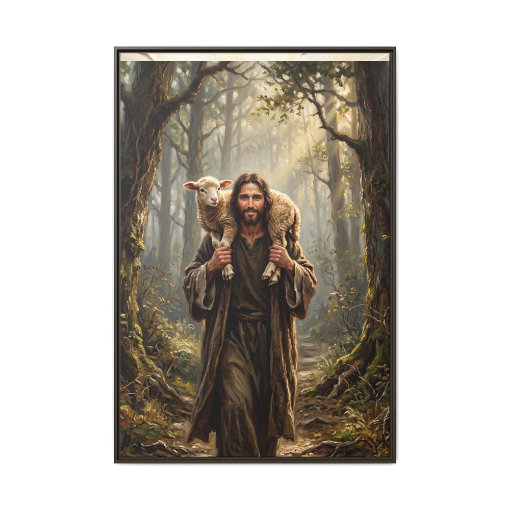 Jesus and the Child – Framed Canvas