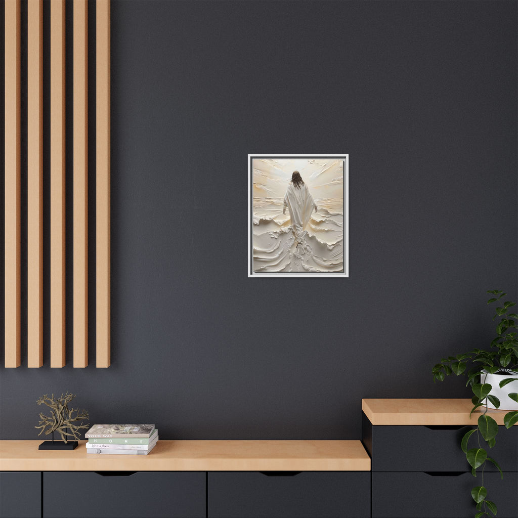 Christus auf den Wellen – Gerahmte Leinwand