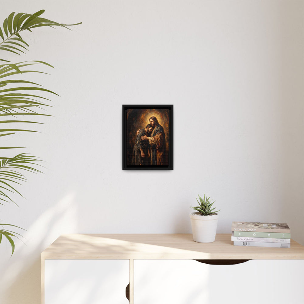 The Embrace of Christ – Framed Canvas